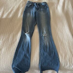 Women's Blue Distressed Jeans